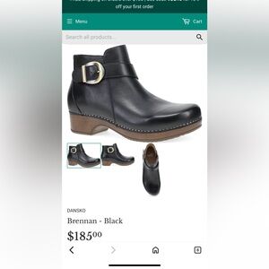 ❤️NEW ‘DANSKO’ BRENNAN BEAUTIFUL LEATHER BOOTIE~65%OFF RETAIL~SIZE 37/6-6.5